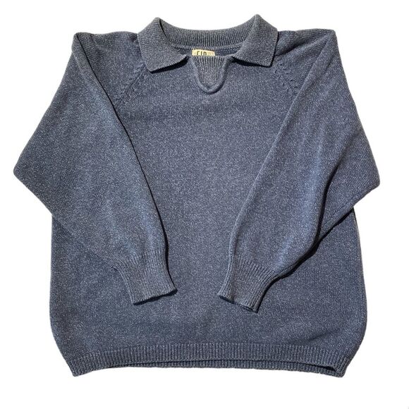 Vintage Fia Italia Hand Loomed Blue Sweater Women's Size Medium - Picture 1 of 10